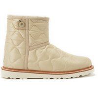 Gesteppte Nylon-Stiefeletten mit Knopf