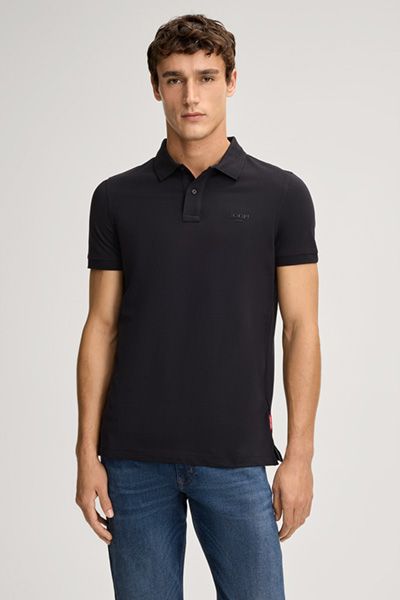 Joop Jeans Schwarzes Baumwoll-Poloshirt Kurzarm für Herren