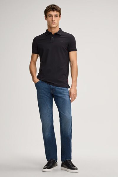 Joop Jeans Schwarzes Baumwoll-Poloshirt Kurzarm für Herren