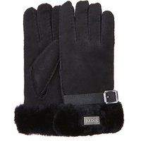 Handschuhe aus Shearling-Leder mit Pelzbesatz
