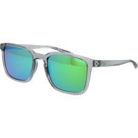 Rechteckige Sonnenbrille mit transparentem Rahmen