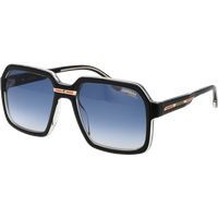 Quadratische Sonnenbrille mit schwarzem Rahmen und Farbverlaufsgläsern