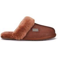 Klassische Lammfell-Mules aus Leder
