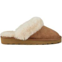Bequeme Hausschuhe aus Lammwolle-Shearling-Wildleder
