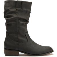 Braune vegane Westernstiefel bis zur Wade