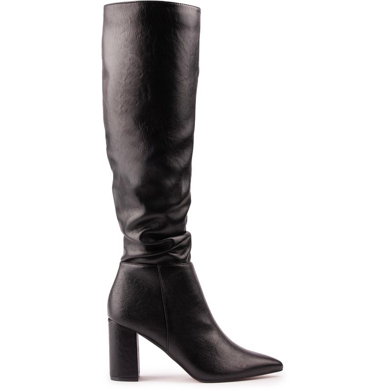 Vegane Overknee-Stiefel mit Absatz