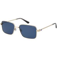 Rechteckige Sonnenbrille mit Metallrahmen