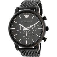 Minimalistische schwarze Edelstahluhr