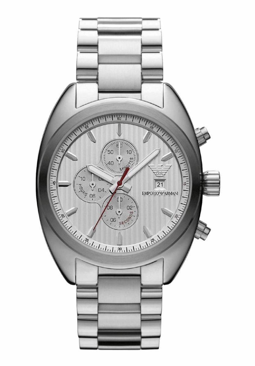 Herren Silber Edelstahl Uhr