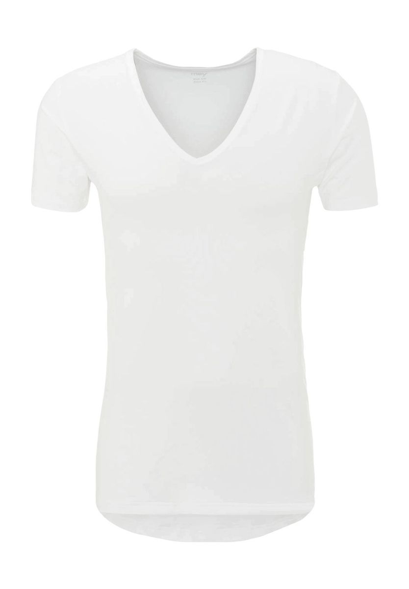 Essentielles Baumwoll-T-Shirt mit tiefem V-Ausschnitt