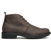 Braune Chukka Boots aus veganem Leder