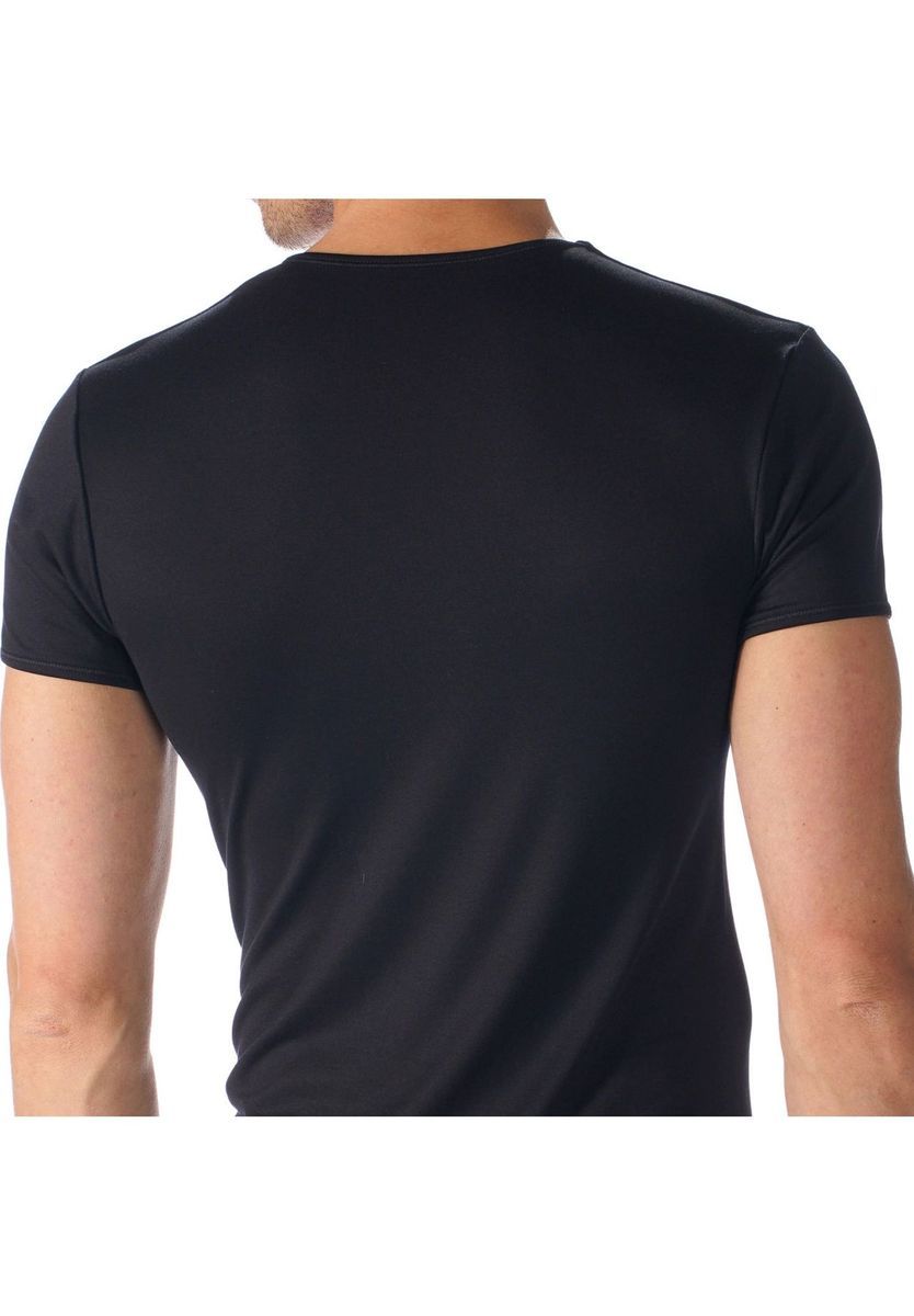 Klassisches schwarzes V-Ausschnitt T-Shirt