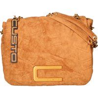 Schwarze gesteppte Schultertasche mit Kette