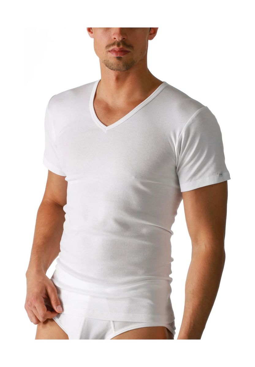 Klassisches Feinripp-Unterhemd mit V-Ausschnitt