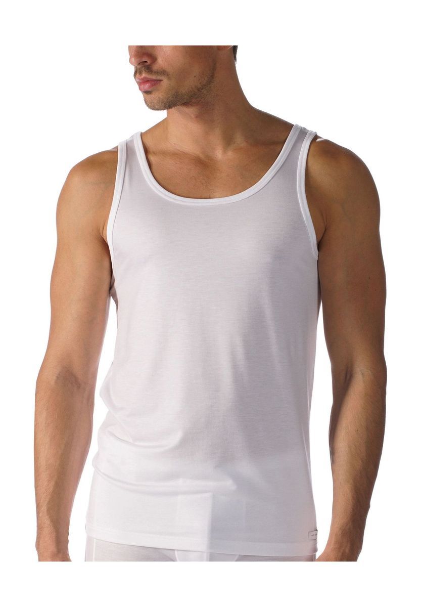 Herren Enganliegendes Weißes Tanktop