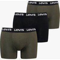 Levi's Wiederholungslogo Herren 3er Pack Shorts Khaki Kombi