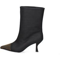 Stiefelette aus Leder mit spitzer Zehenpartie und Absatz