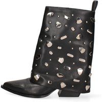 Leder Stiefelette mit Nieten