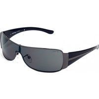 Elegante Shield Sonnenbrille in Gunmetal