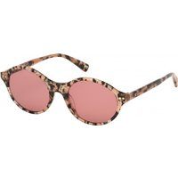 Ovale gemusterte Sonnenbrille mit getönten Gläsern