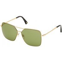 Geometrische Pilotenbrille mit goldenem Rahmen