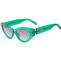 Cat-Eye-Sonnenbrille mit grünem Rahmen