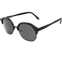 Retro ovale Sonnenbrille in Schwarz