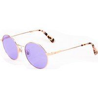 Sonnenbrille mit runden Gläsern und violetten Linsen