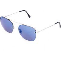 Randlose Pilotenbrille mit blauen Gläsern