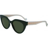 Cat-Eye Sonnenbrille mit gemusterten Bügeln