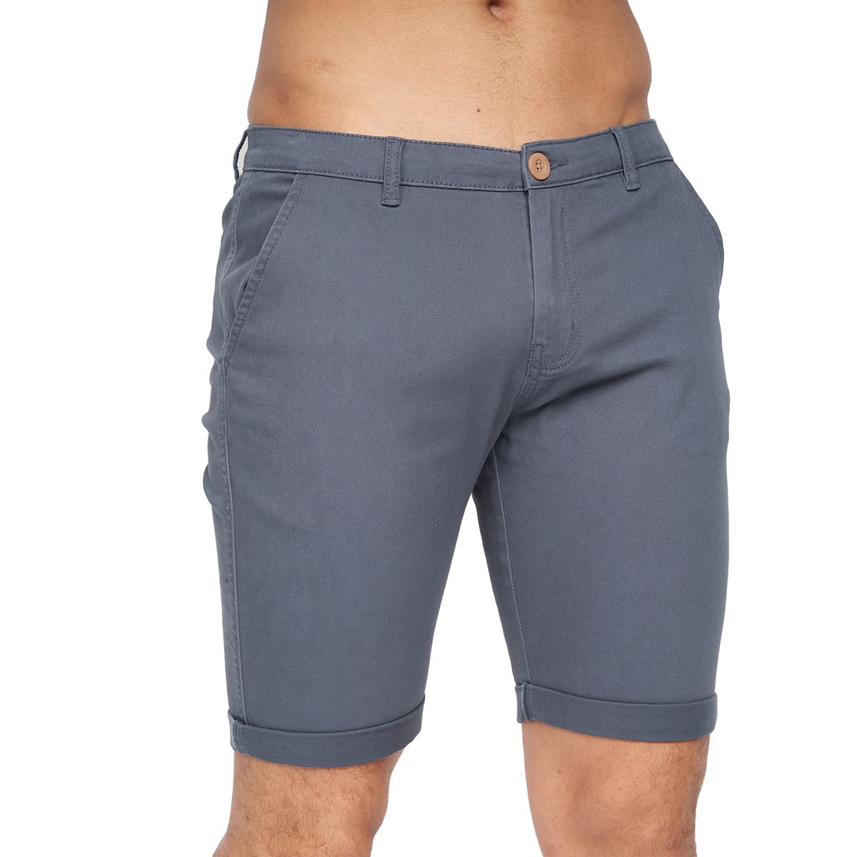 Herren-Freizeitchino-Shorts mit Umschlägen