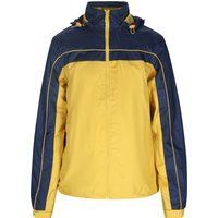 Zweifarbige Windjacke mit Kapuze