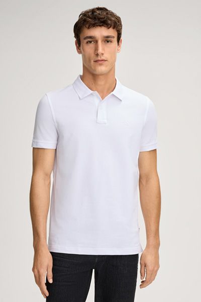 Joop! Jeans Herren Weißes Poloshirt Kurzarm Baumwolle