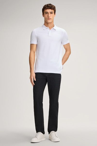 Joop! Jeans Herren Weißes Poloshirt Kurzarm Baumwolle