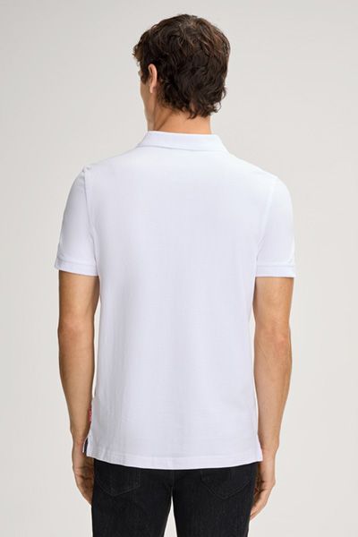 Joop! Jeans Herren Weißes Poloshirt Kurzarm Baumwolle