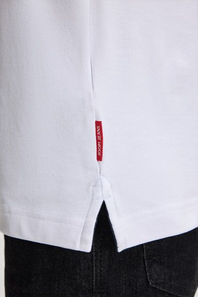 Joop! Jeans Herren Weißes Poloshirt Kurzarm Baumwolle