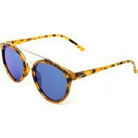 Runde Schildpatt-Sonnenbrille mit Brauensteg