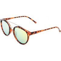 Runde Schildpatt Sonnenbrille mit Steg
