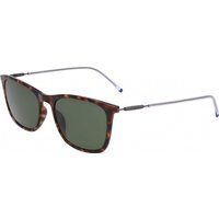 Rechteckige Sonnenbrille mit Schildpattmuster