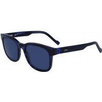 Blaue rechteckige Vollrand-Sonnenbrille