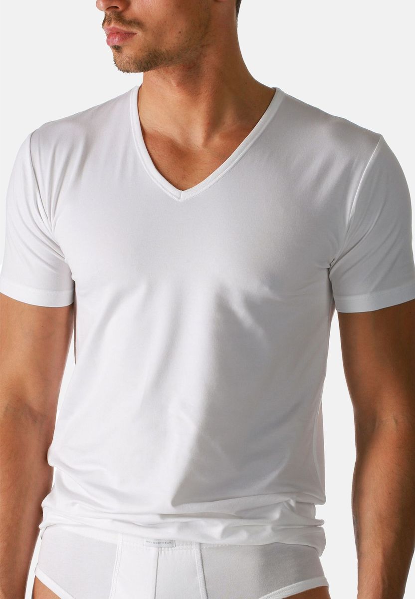 Herren V-Ausschnitt Kurzarm Unterhemd