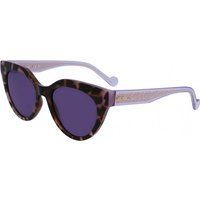 Cat-Eye Sonnenbrille mit gemustertem Rahmen