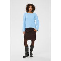 Weicher Strickpullover mit U-Boot-Ausschnitt