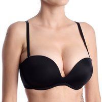 Push-Up trägerloser BH mit tiefem Dekolleté