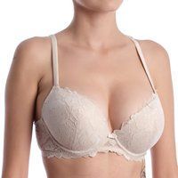 Balconette-BH mit Spitze und Push-up