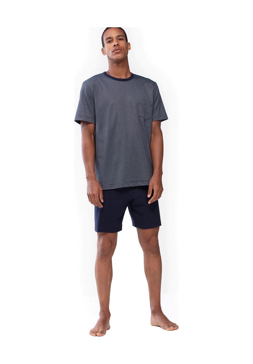 Herren Gestreiftes Kurzes Schlafanzug-Set