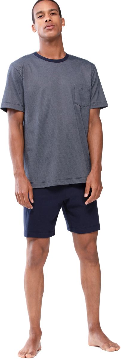 Herren Gestreiftes Kurzes Schlafanzug-Set