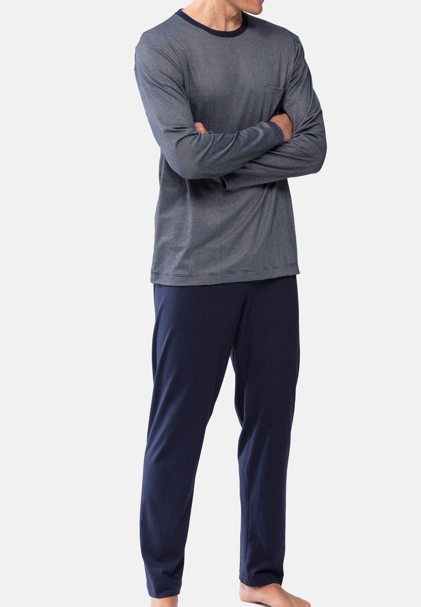 Herren Schlafanzug Set mit Streifenmuster