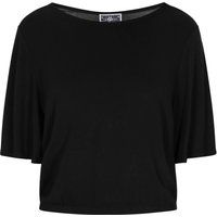 Fließendes Boxy-T-Shirt mit kurzen Ärmeln