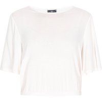 Cropped Kurzarm T-Shirt